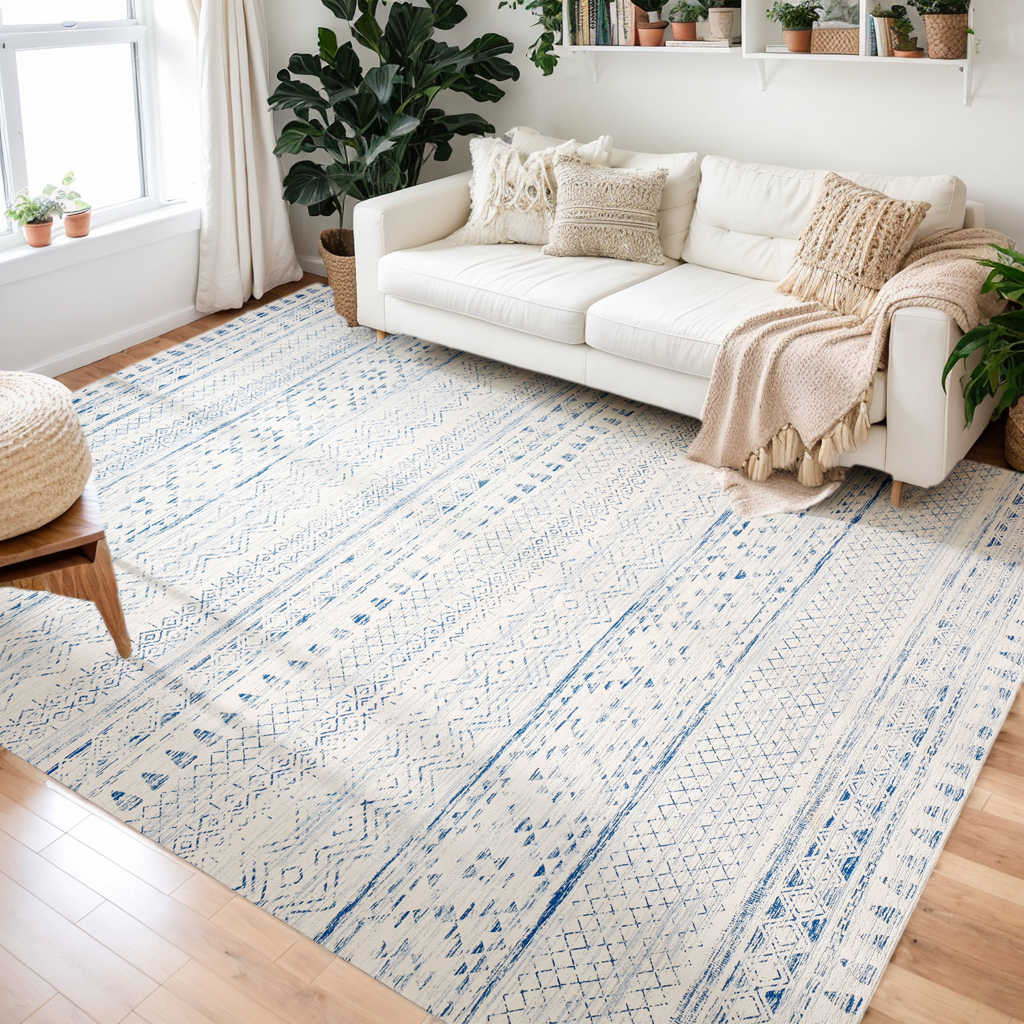 Washable Boho Area Rug