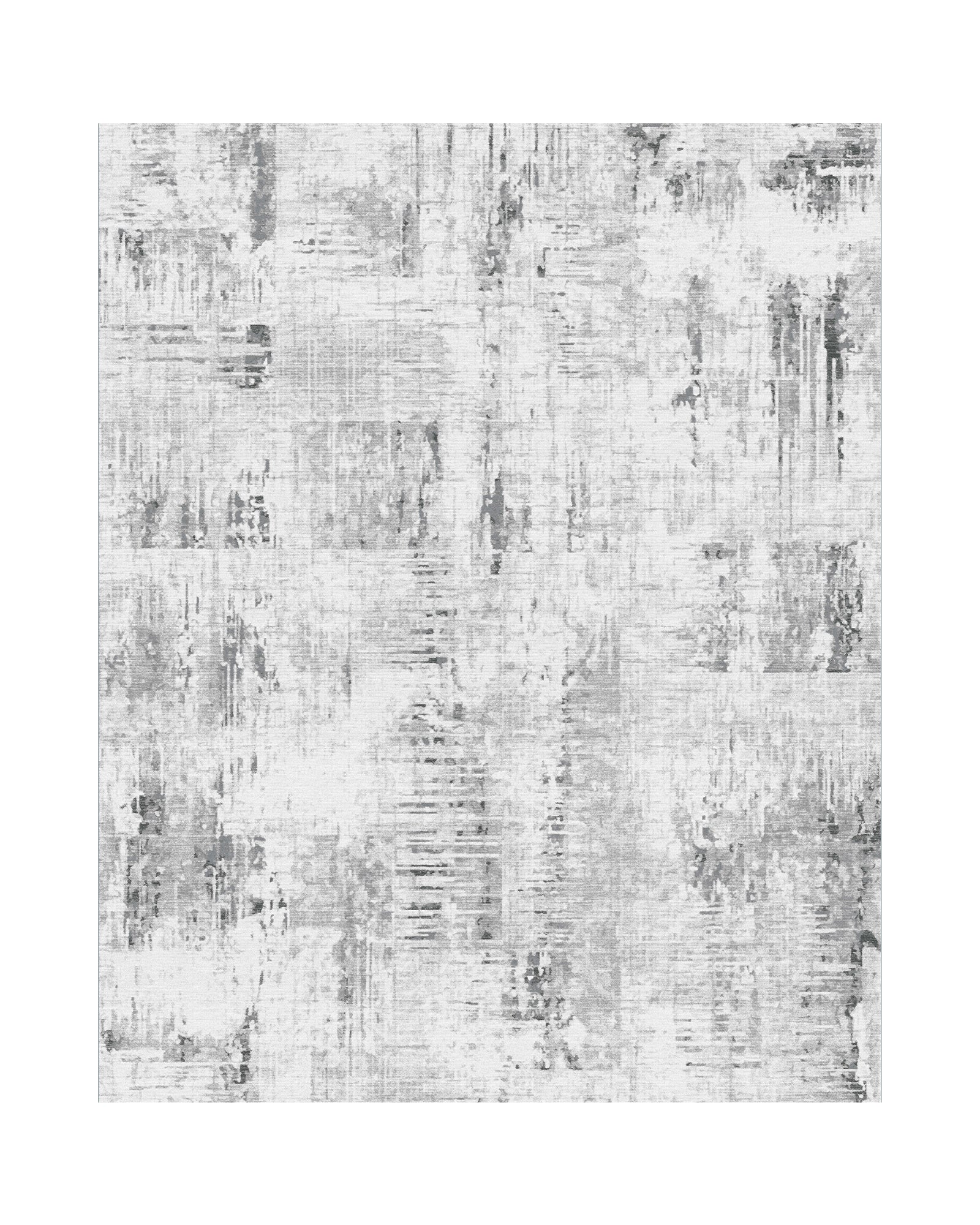 Doodle Washable Area Rug -  Gray