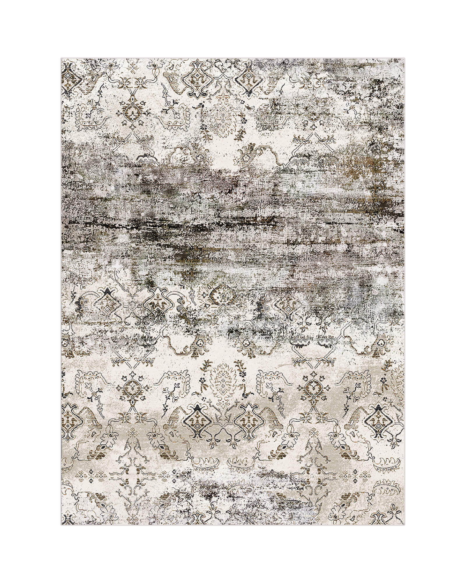 Mirage Washable Area Rug -  Taupe