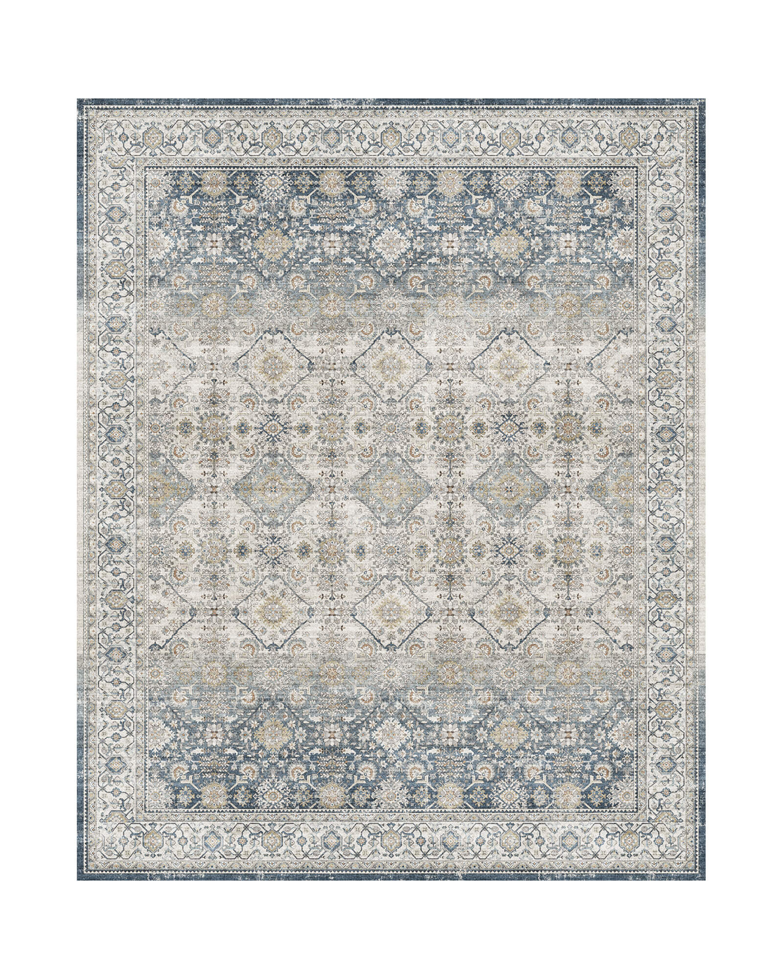 Alfombra grande Selene - Beige/Blanco 