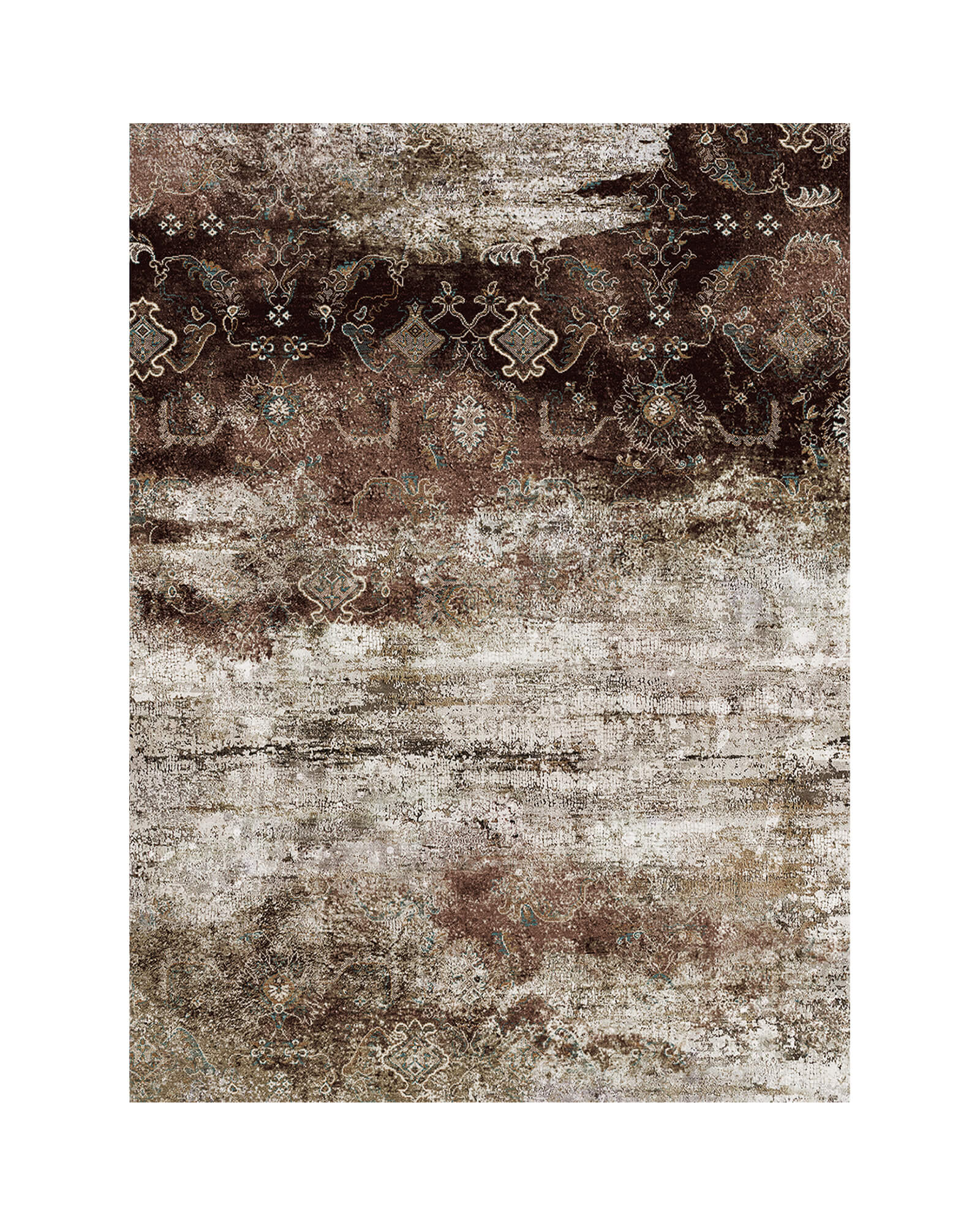Alfombra grande Selene - Beige/Blanco 