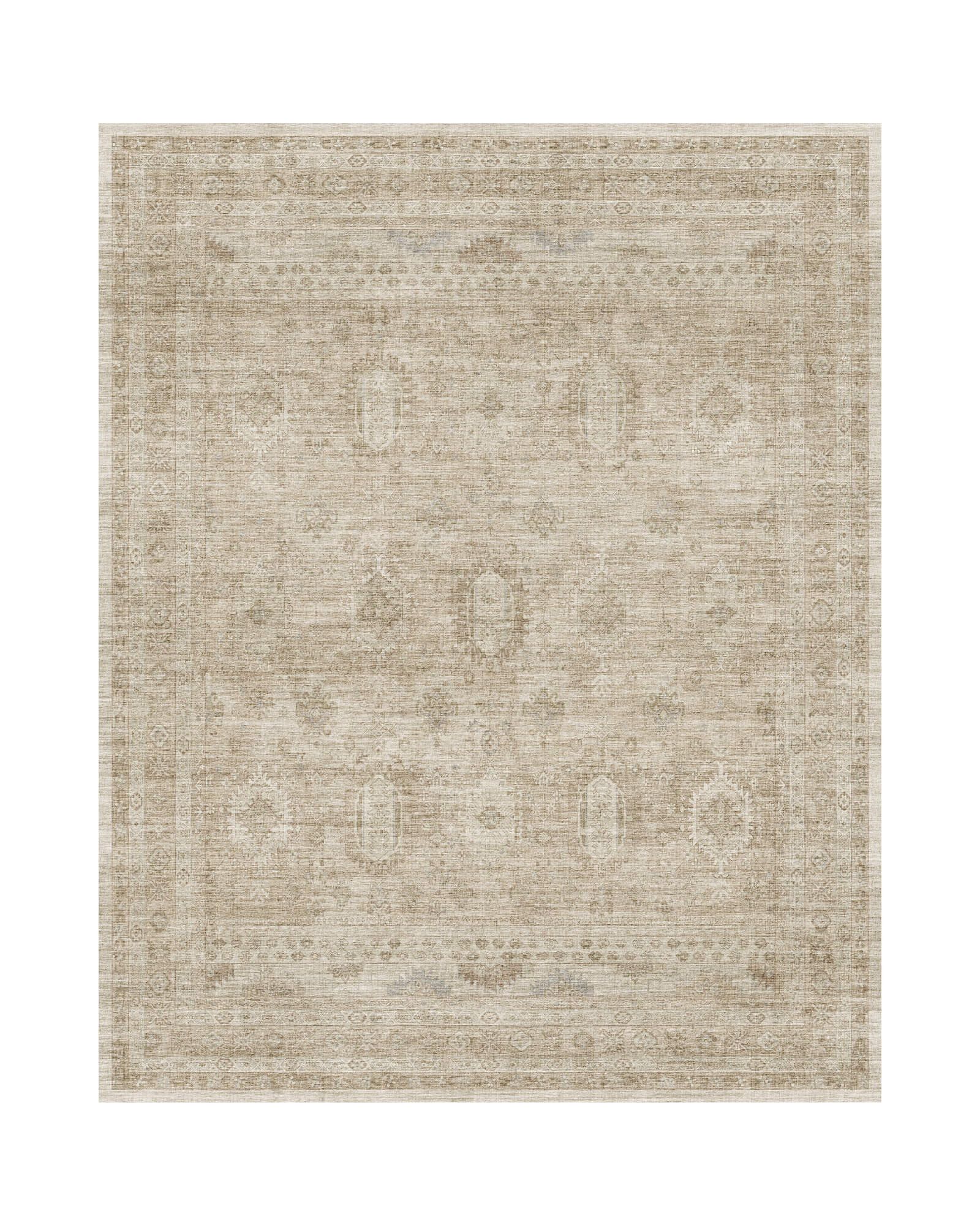 Valea Washable Area Rug - Beige