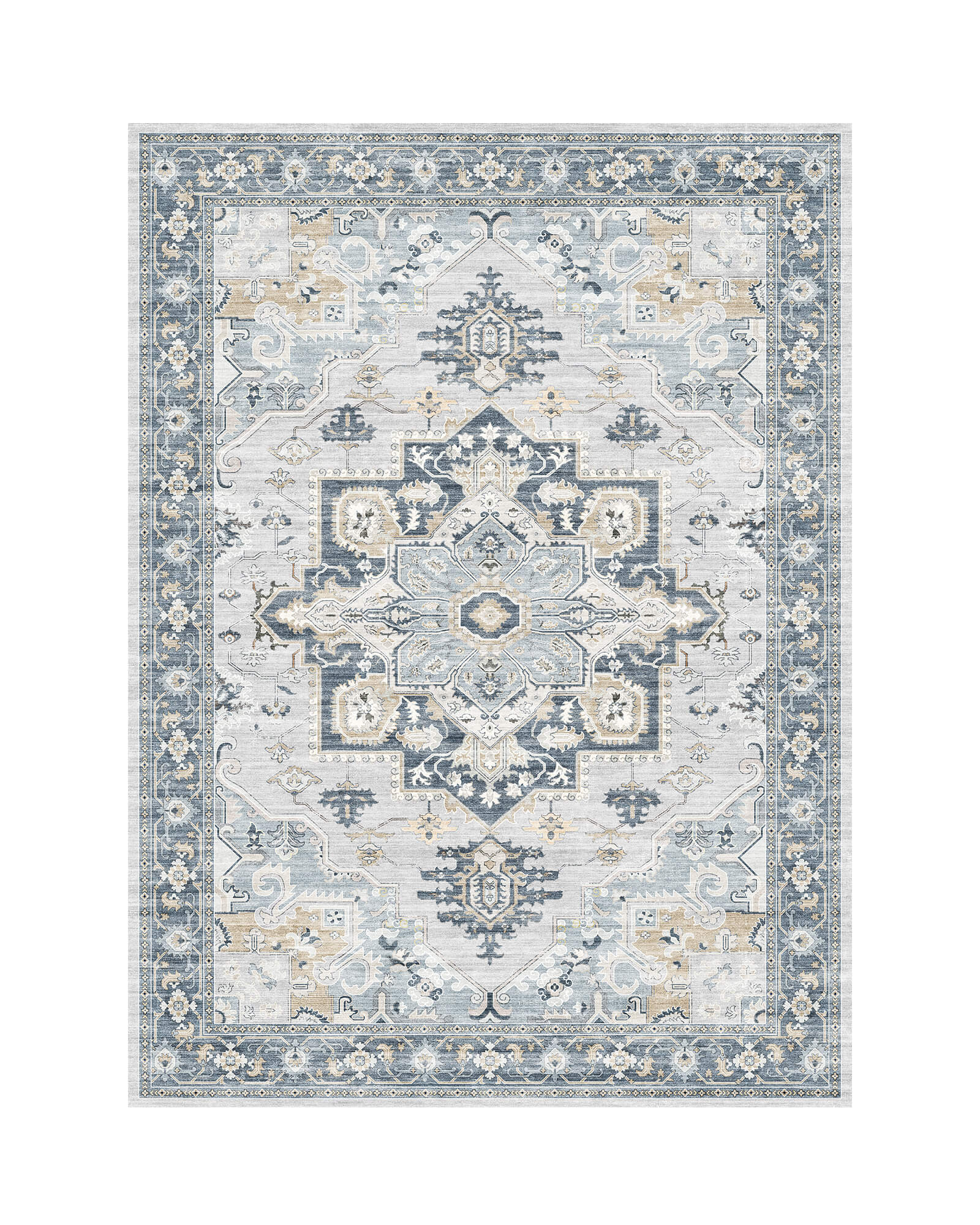 Alfombra grande Selene - Beige/Blanco 
