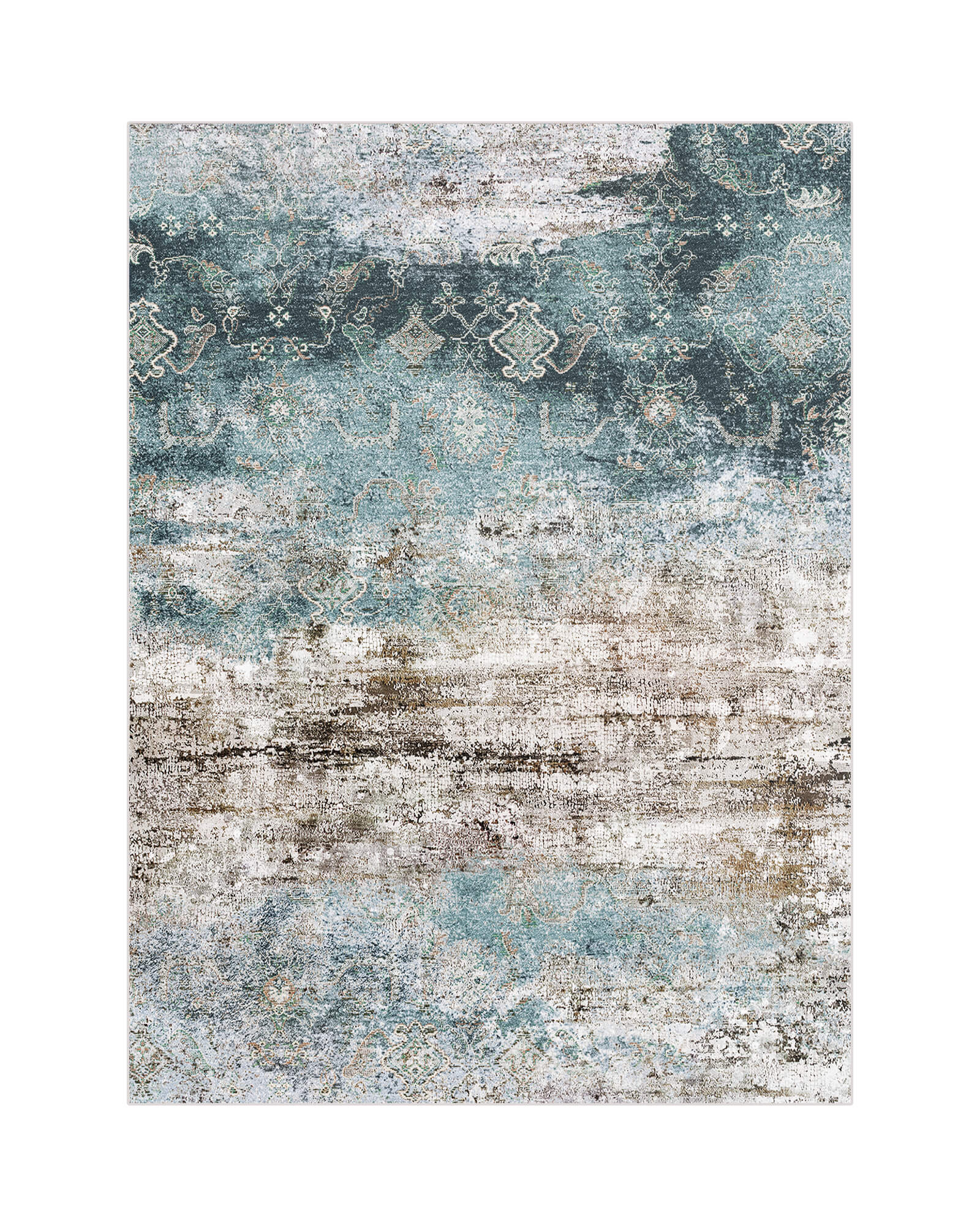 Alfombra grande Selene - Beige/Blanco 