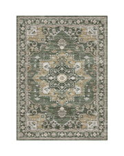 Florelle Washable Area Rug -  Green