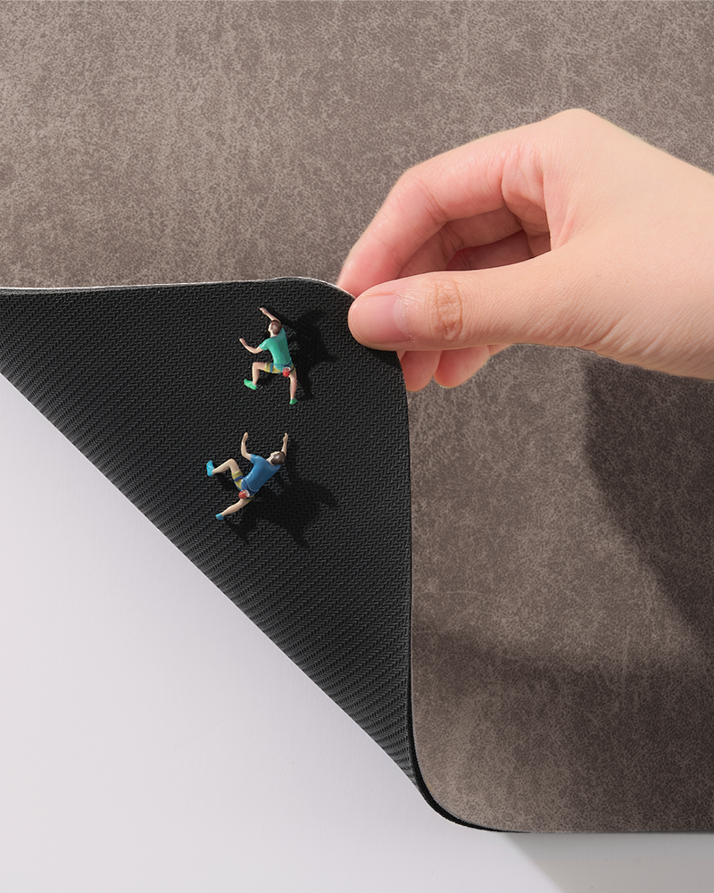 Bath mat suitable for homes that prefer no fabric pile, offering a fiber free surface that stays neat and easy to clean