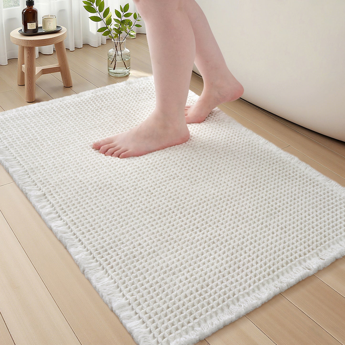 Waffle Style Absorbent Bath Mats