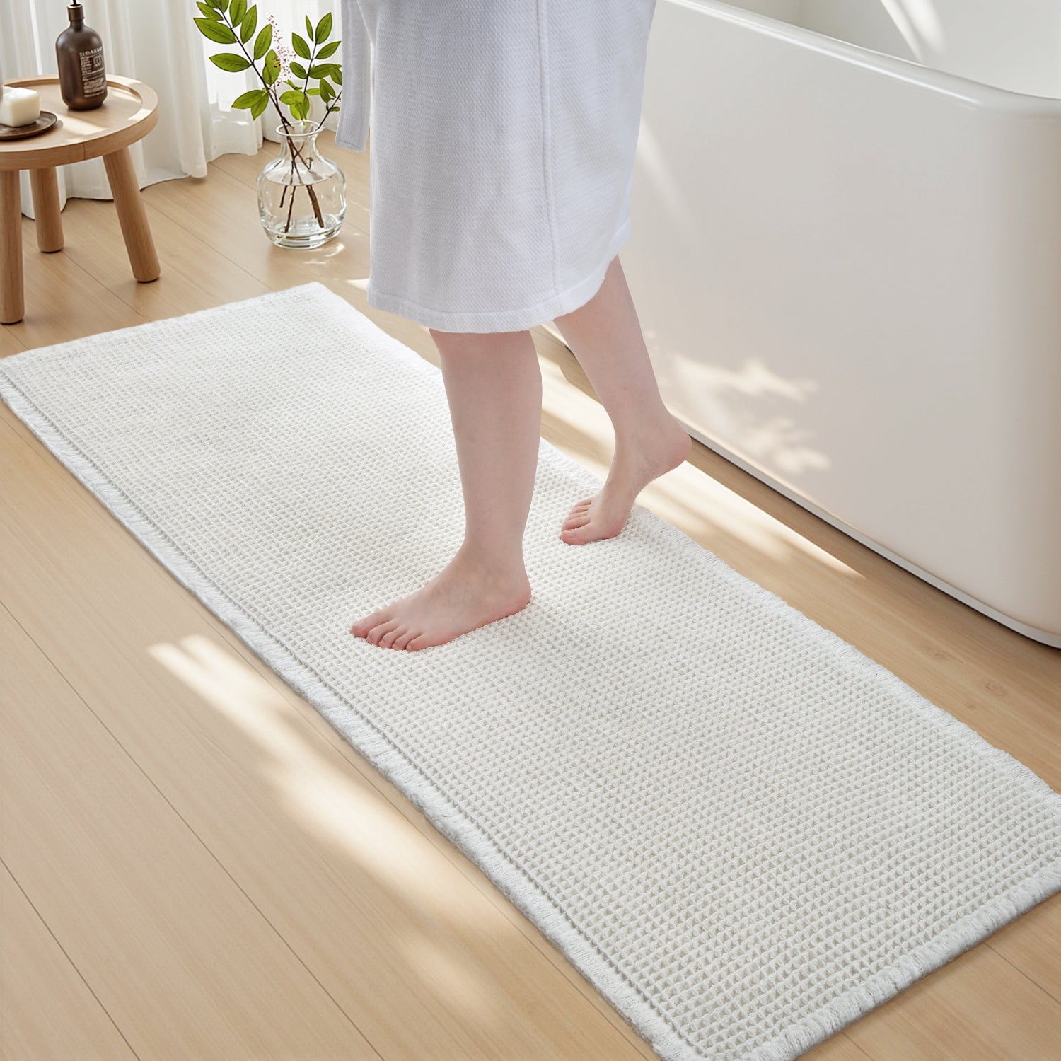Waffle Style Absorbent Bath Mats
