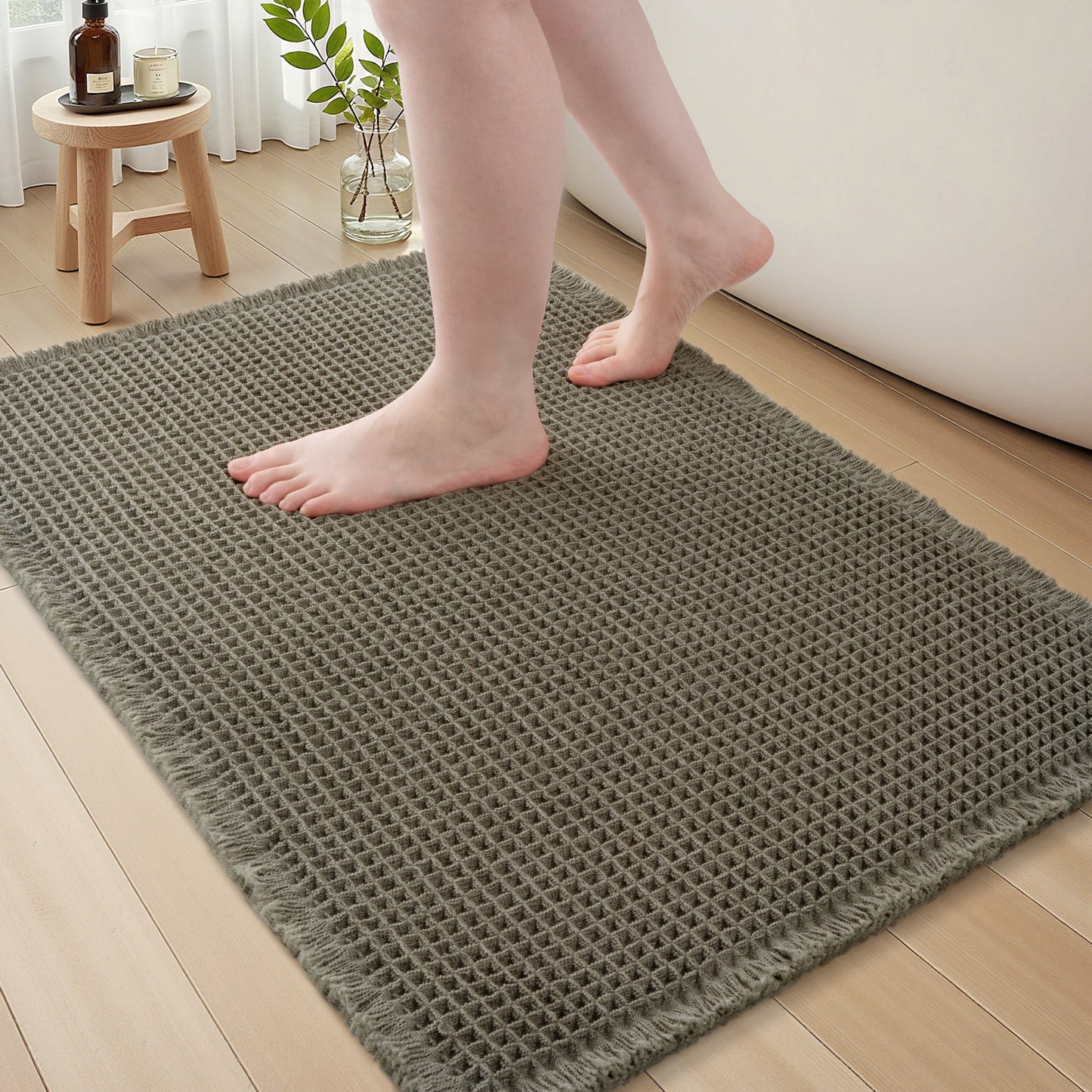 Waffle Style Absorbent Bath Mats