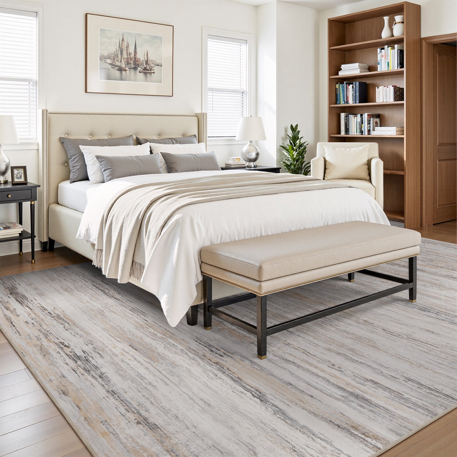 Abstract Rugs Washable Modern Carpet