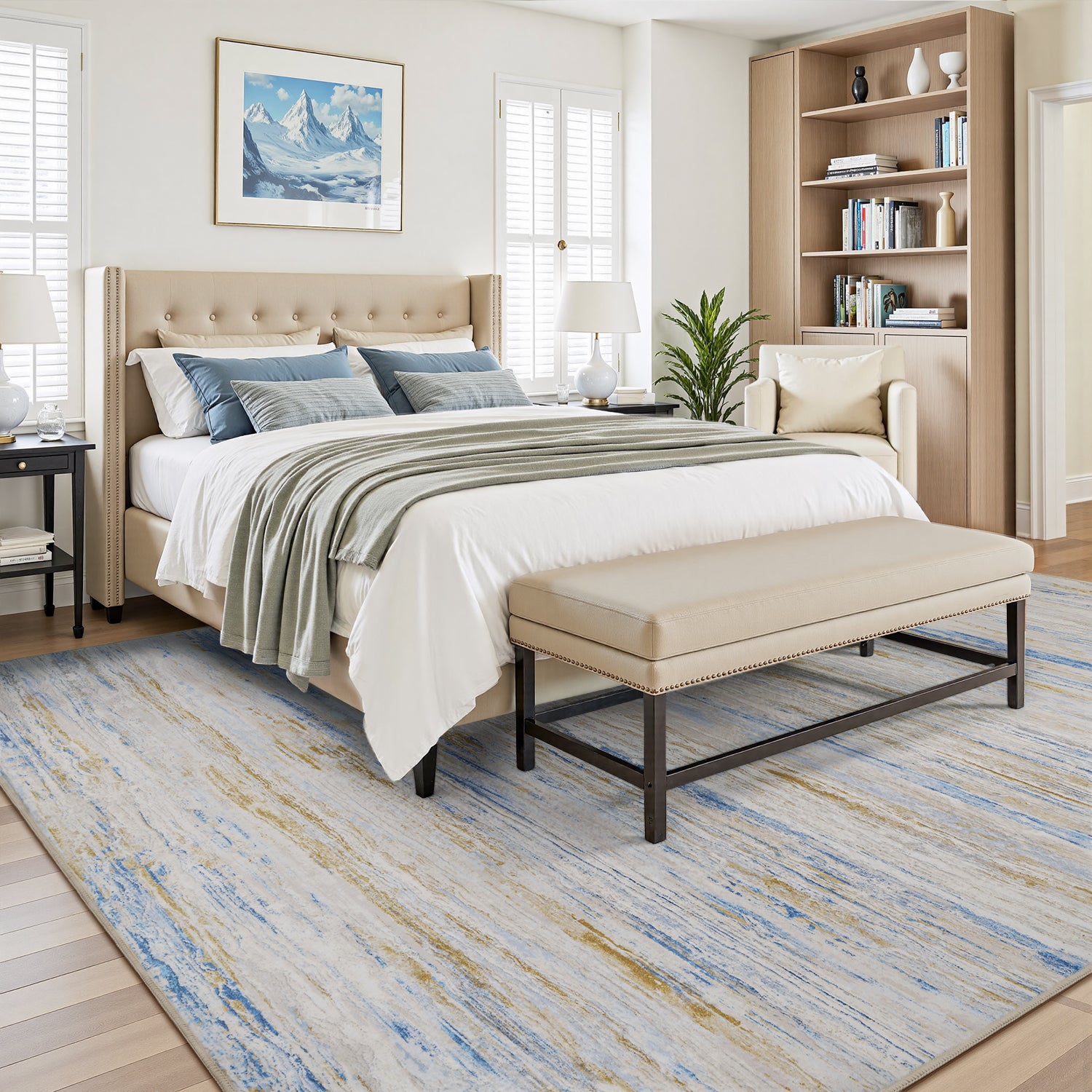 Abstract Rugs Washable Modern Carpet