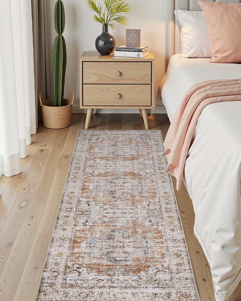 MontVoo Rugs Vintage Area Rug, Rotate Regularly for Even Fading and Long Life