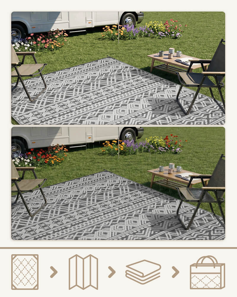 Relaxed boho rug designed for warm home atmospheres