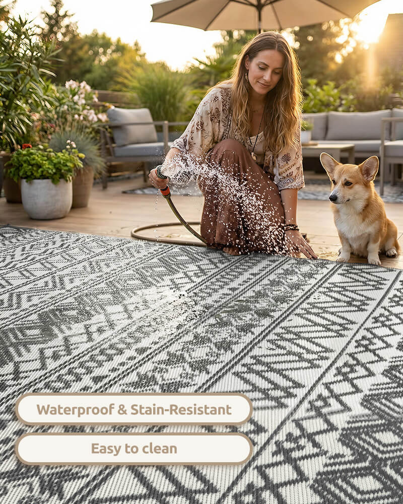 Soft-touch boho area rug with a warm, inviting feel