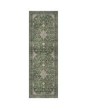 Low profile boho runner rug allowing smooth door clearance and movement