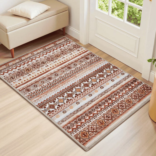 Vintage Boho Area Rug Soft Moroccan Geometric Indoor Rug