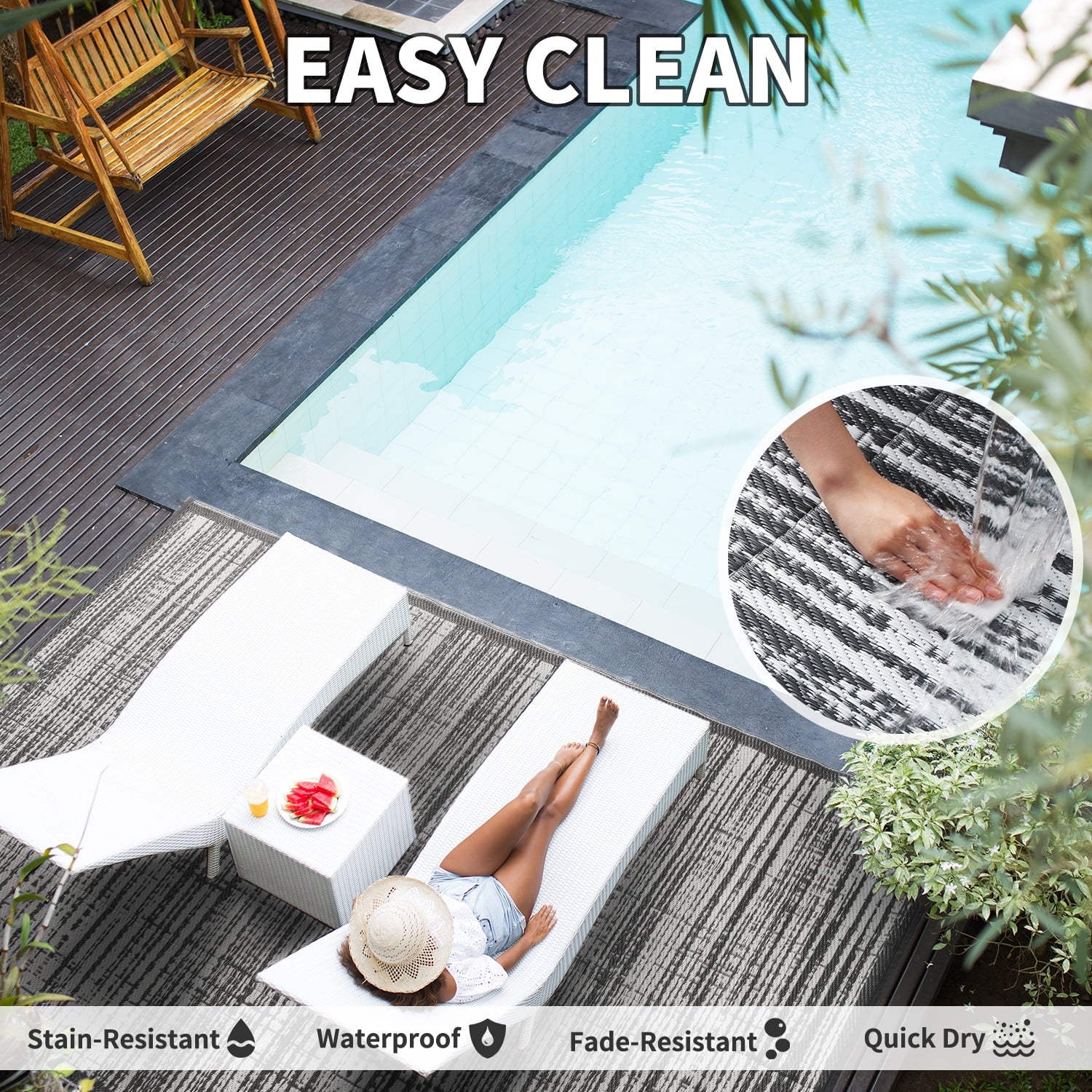 VUNATE Outdoor Rug Carpet