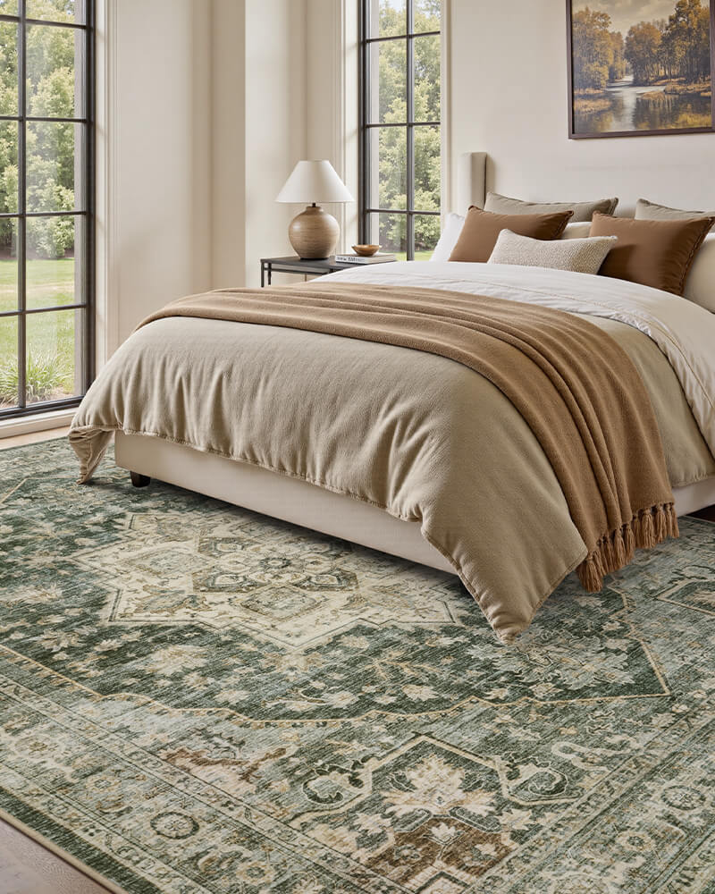 Timeless vintage rug created for comfortable everyday routines