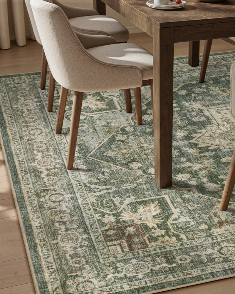 Heritage-style vintage area rug crafted for long-lasting home use