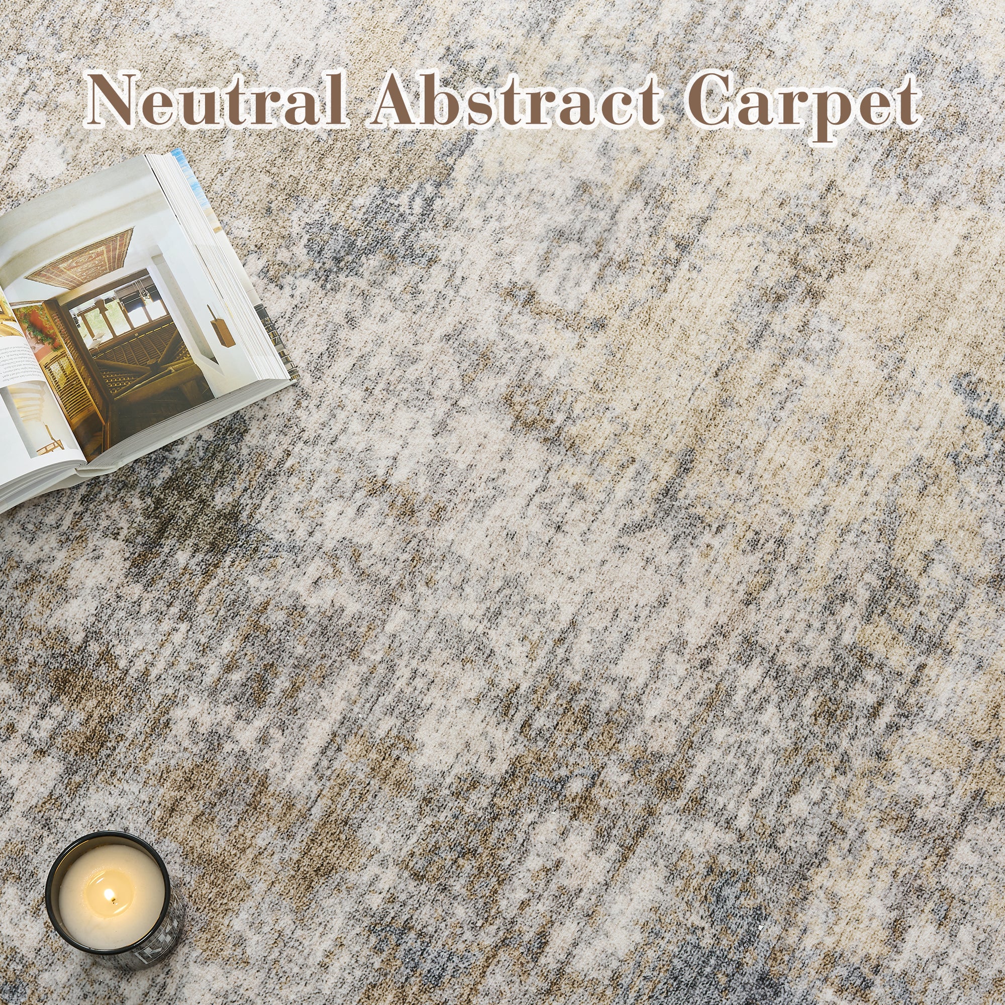 Modern Abstract Washable Non-Slip Area Rug
