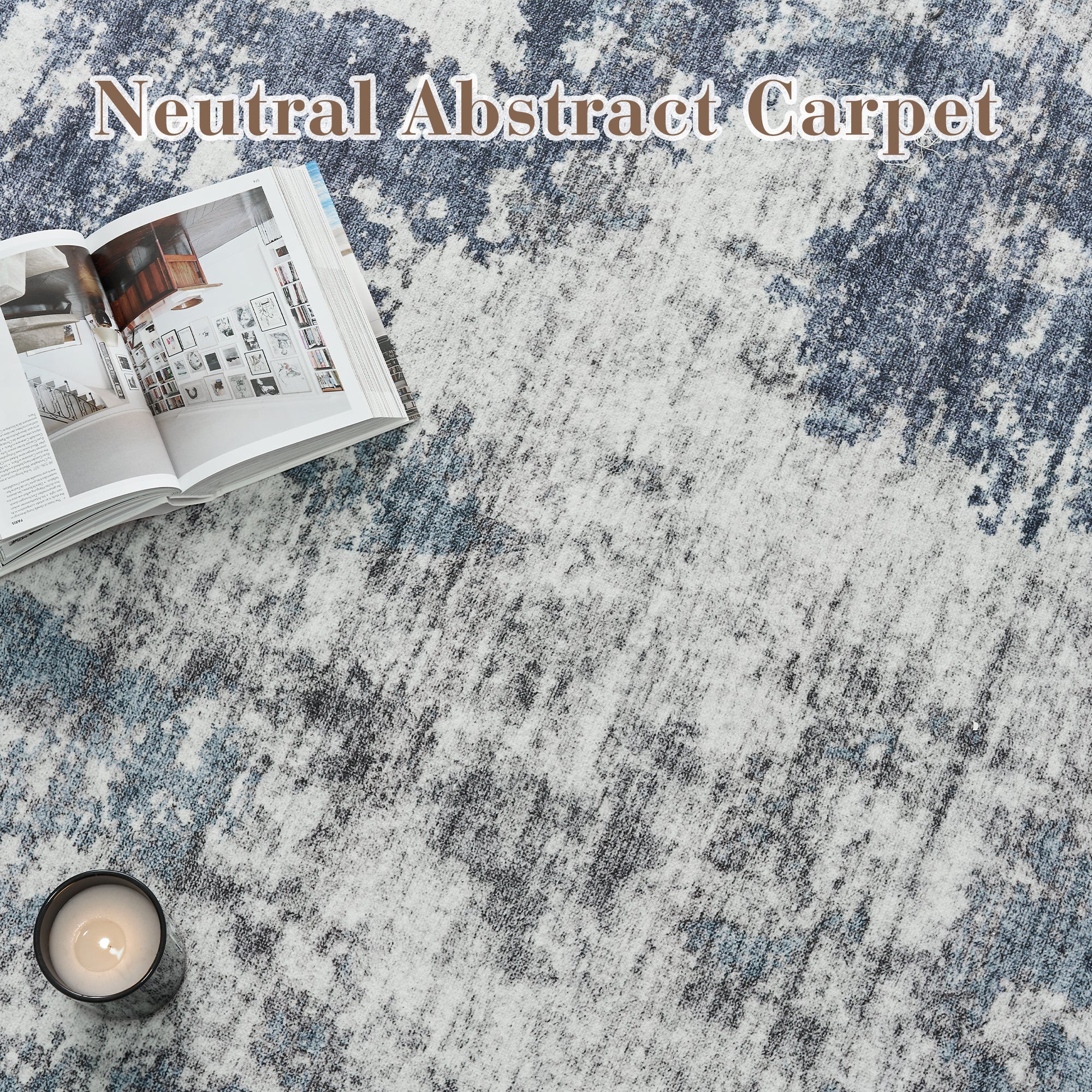 Modern Abstract Washable Non-Slip Area Rug