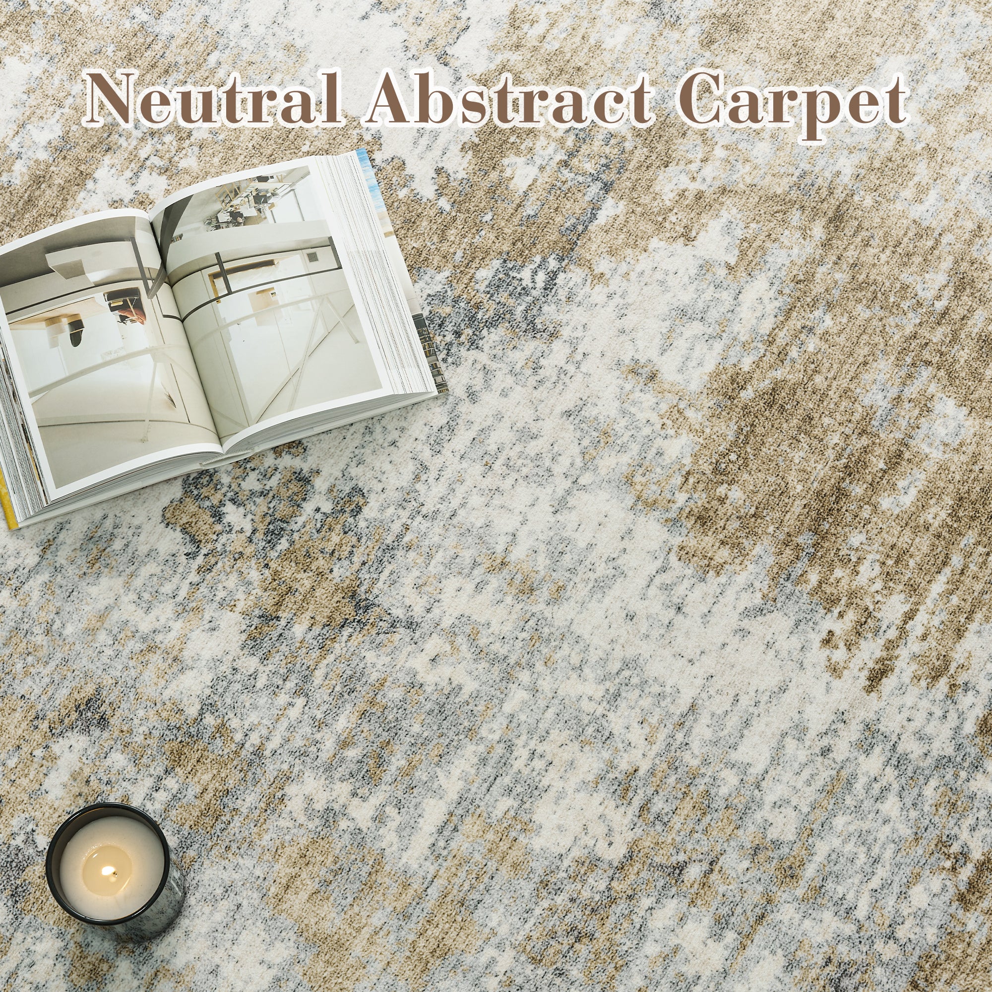 Modern Abstract Washable Non-Slip Area Rug