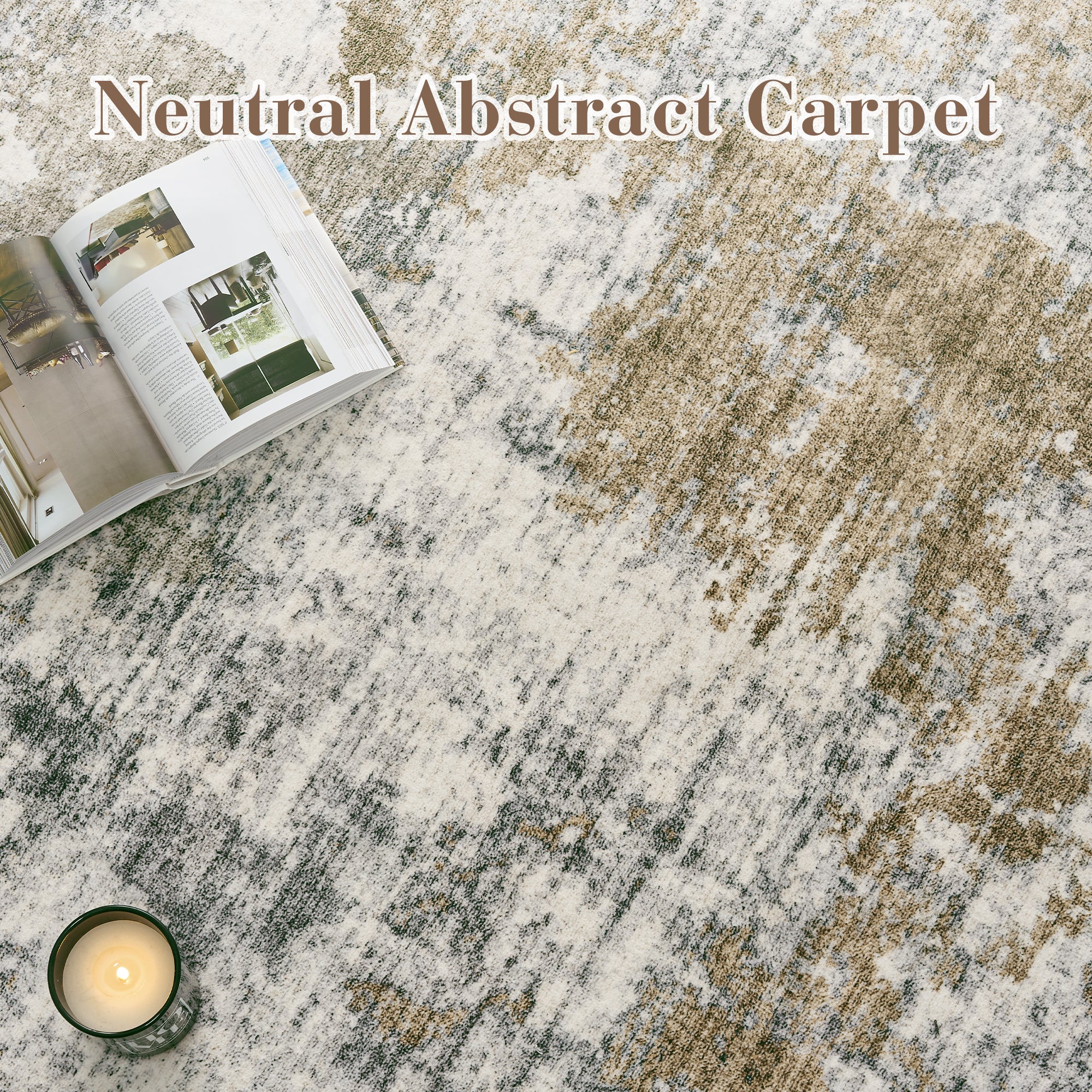 Modern Abstract Washable Non-Slip Area Rug