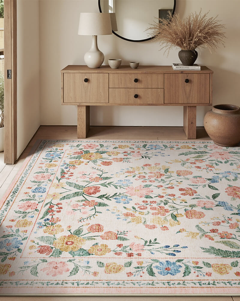 Timeless vintage area rug offering softness and durability