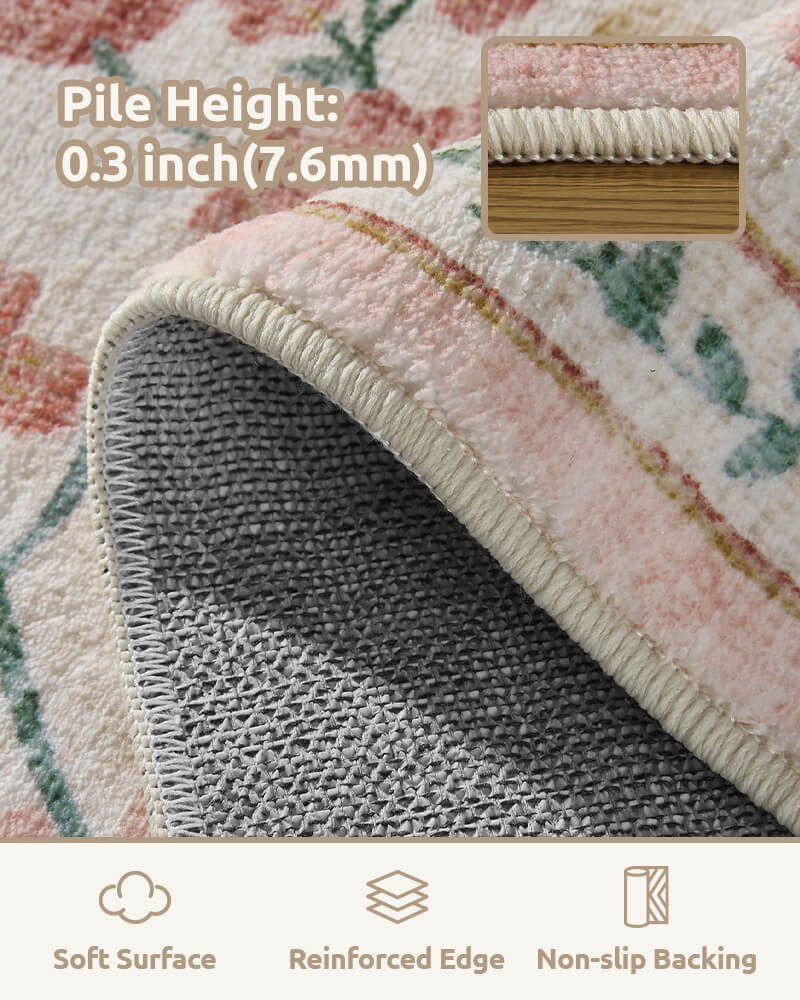 Washable vintage rug made for traditional homes with modern needs