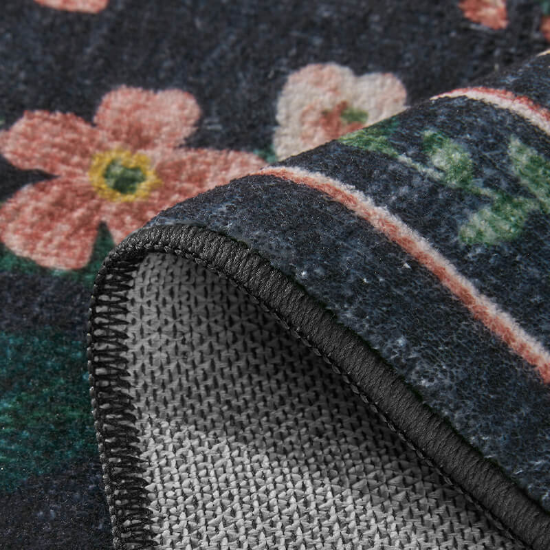 Vintage-inspired area rug built for comfort in active homes