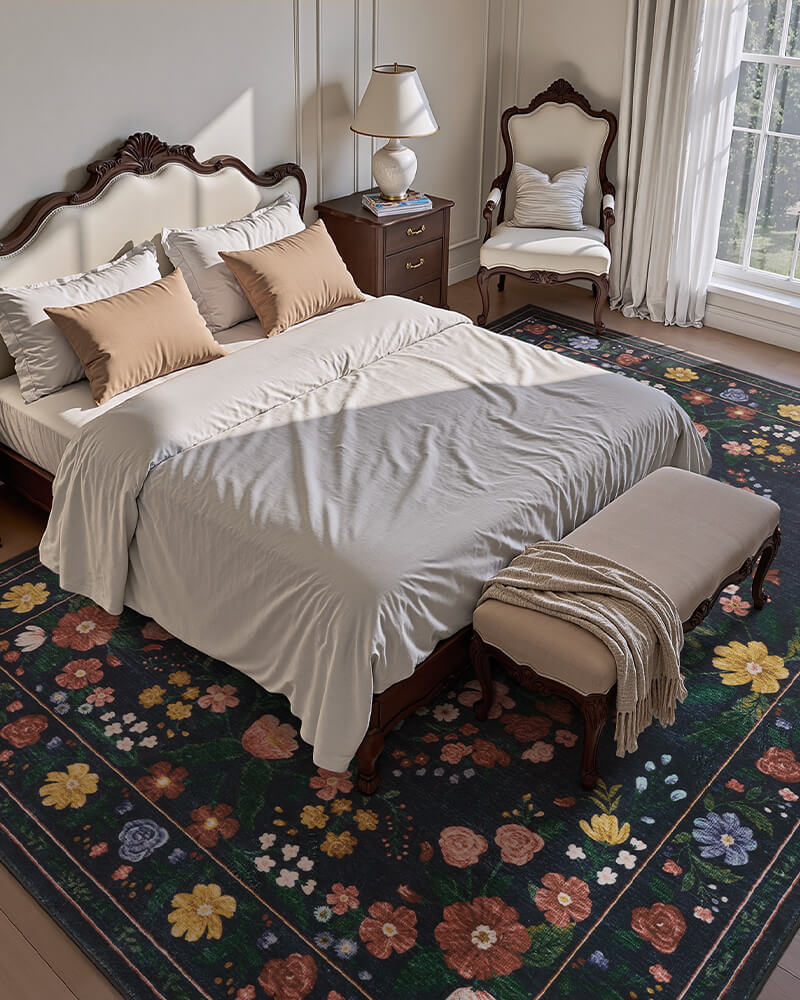 Traditional vintage rug created for long-term household comfort