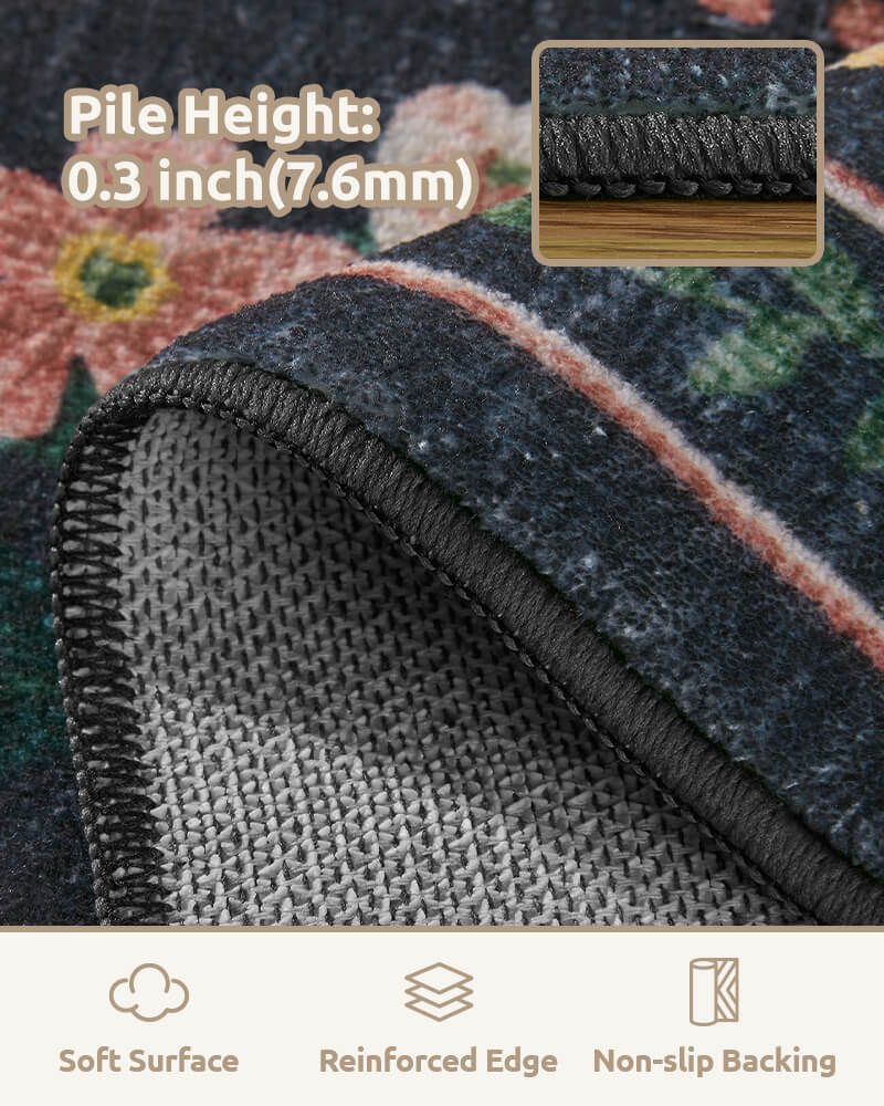 Washable vintage area rug designed for consistent everyday use