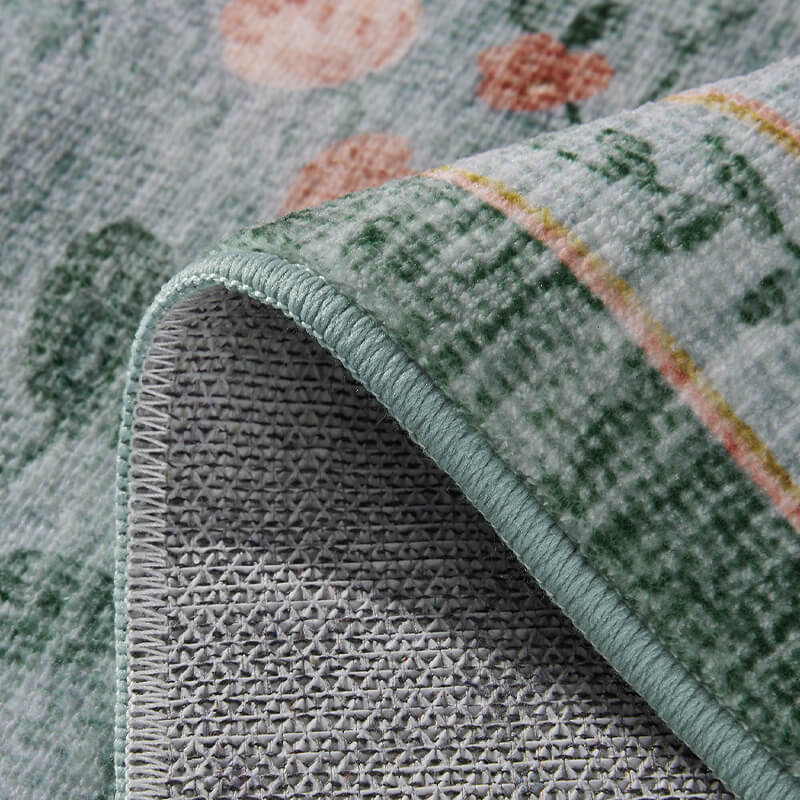 Washable vintage rug created for cozy, well-used spaces