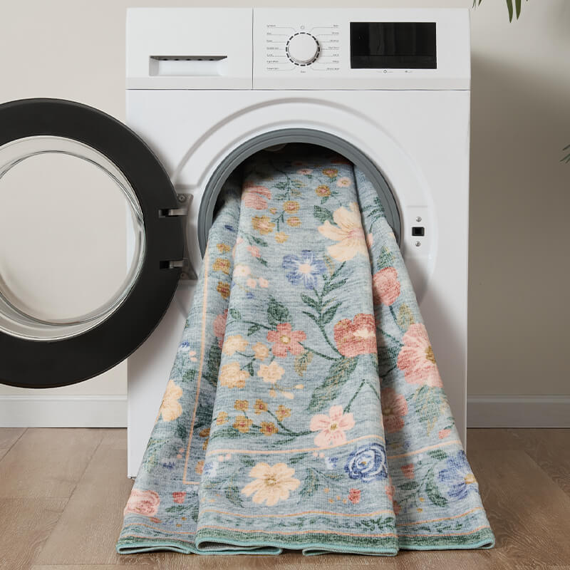 Classic-inspired vintage rug designed for simple daily upkeep