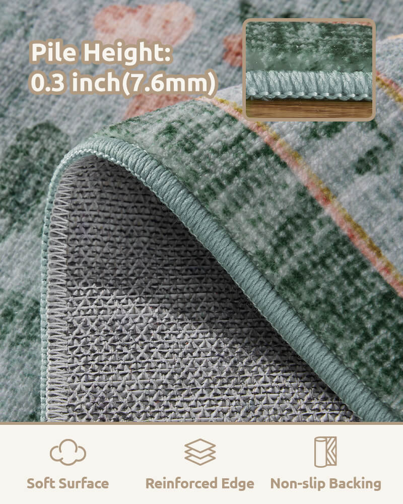 Vintage style washable rug made for stress-free maintenance