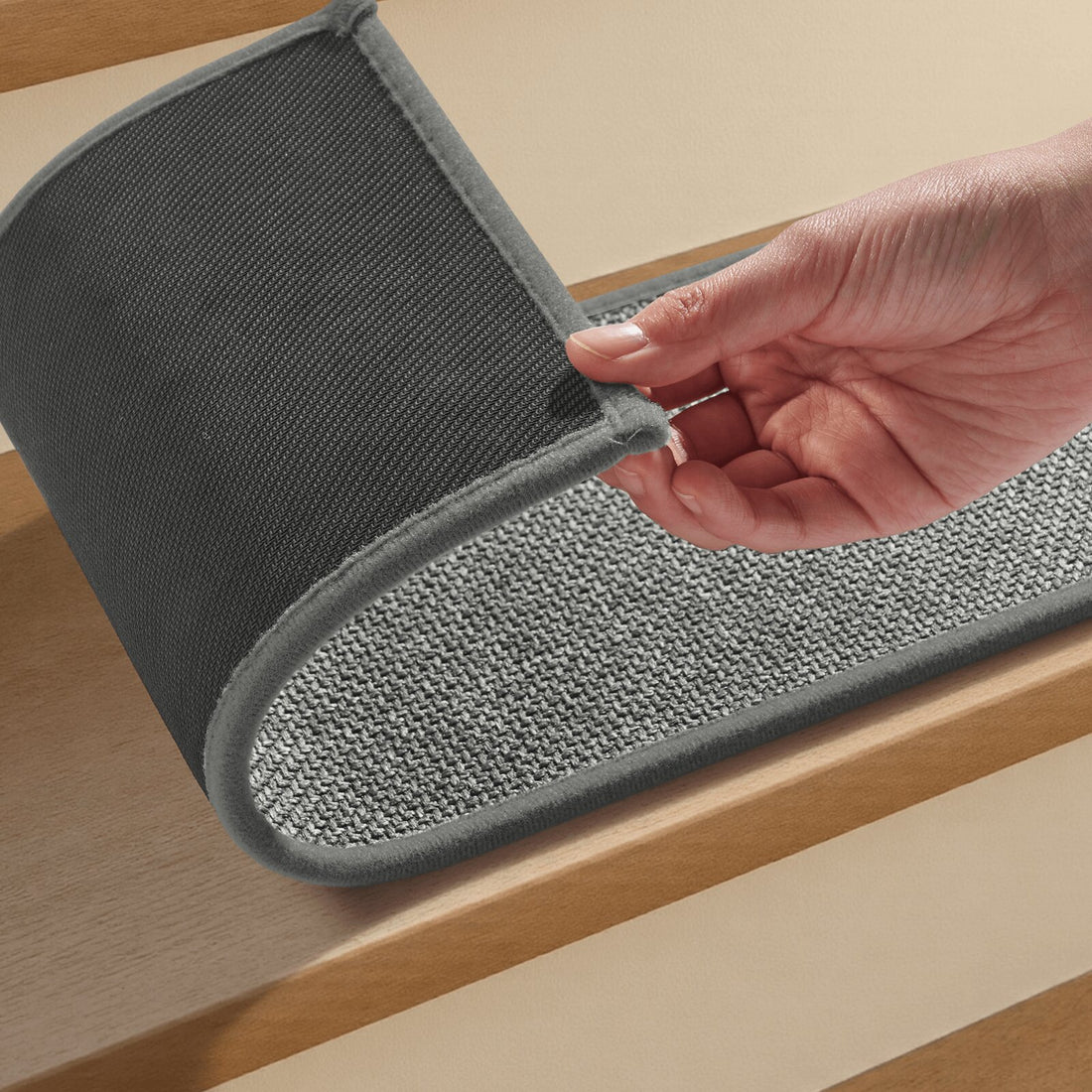 Peel and stick stair treads offering a quick and safe home upgrade