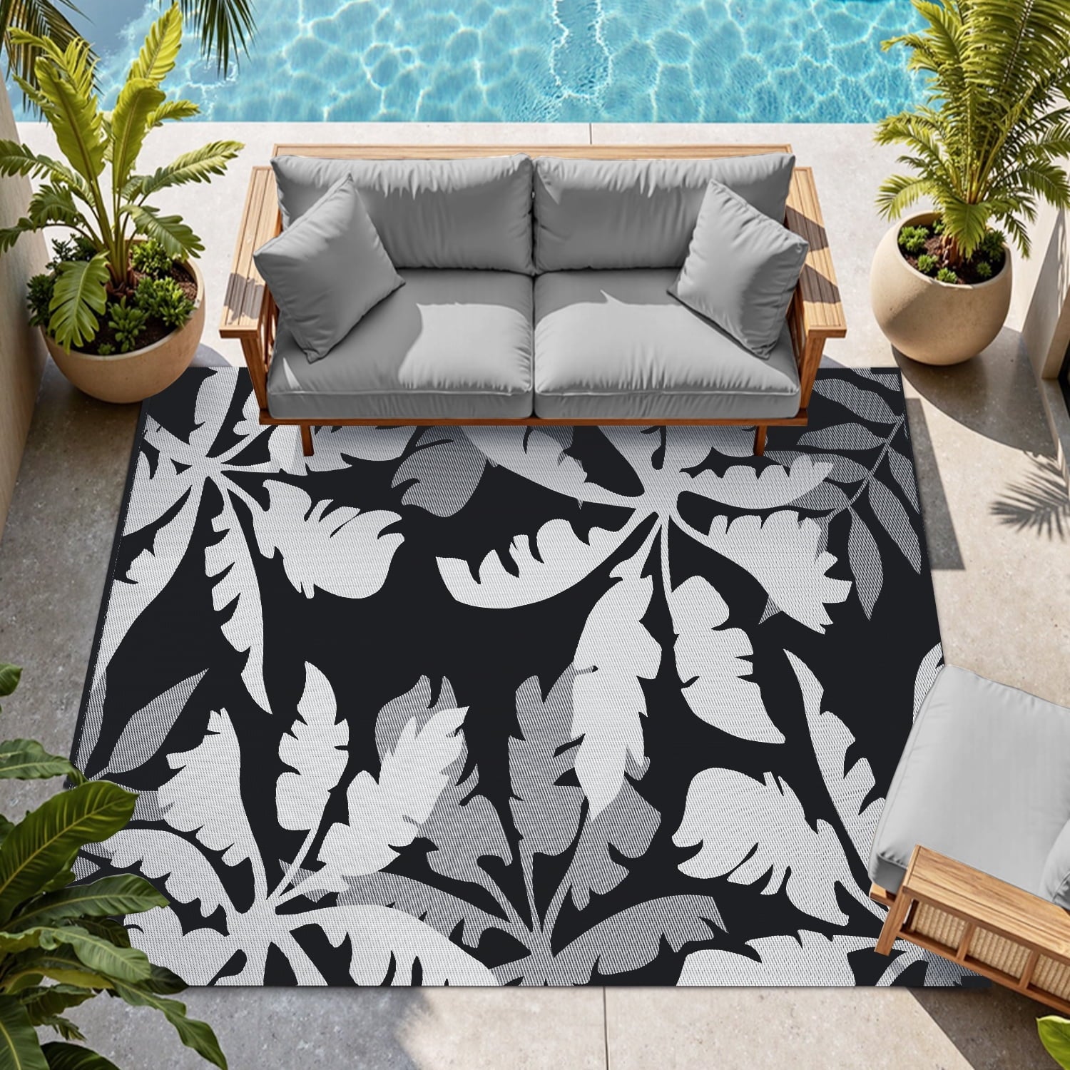 VUNATE Plastic Straw Rug