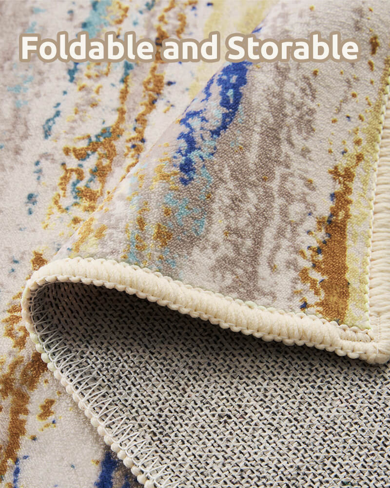 Easy-care modern area rug made for active family environments