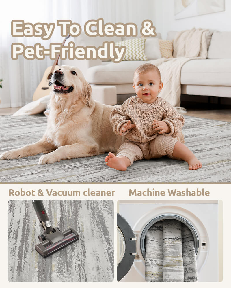 Dawn washable area rug machine washable pet kid friendly.