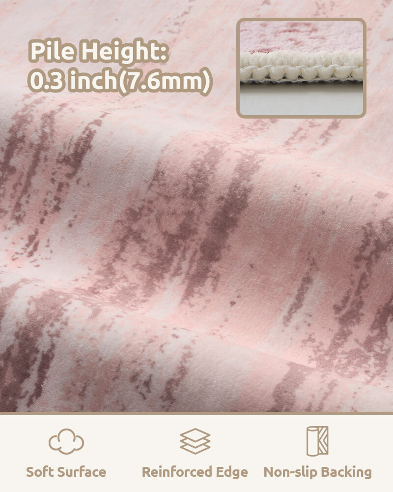 Dawn washable area rug ultra thin with soft touch.