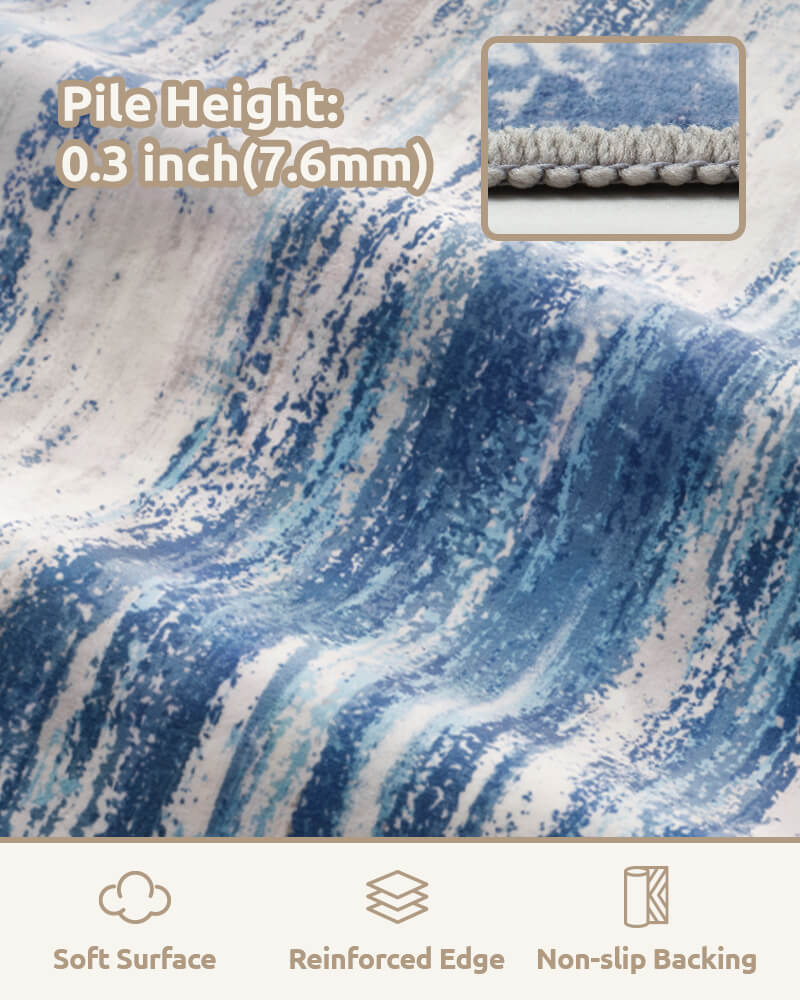 Contemporary style area rug built for durability in busy households