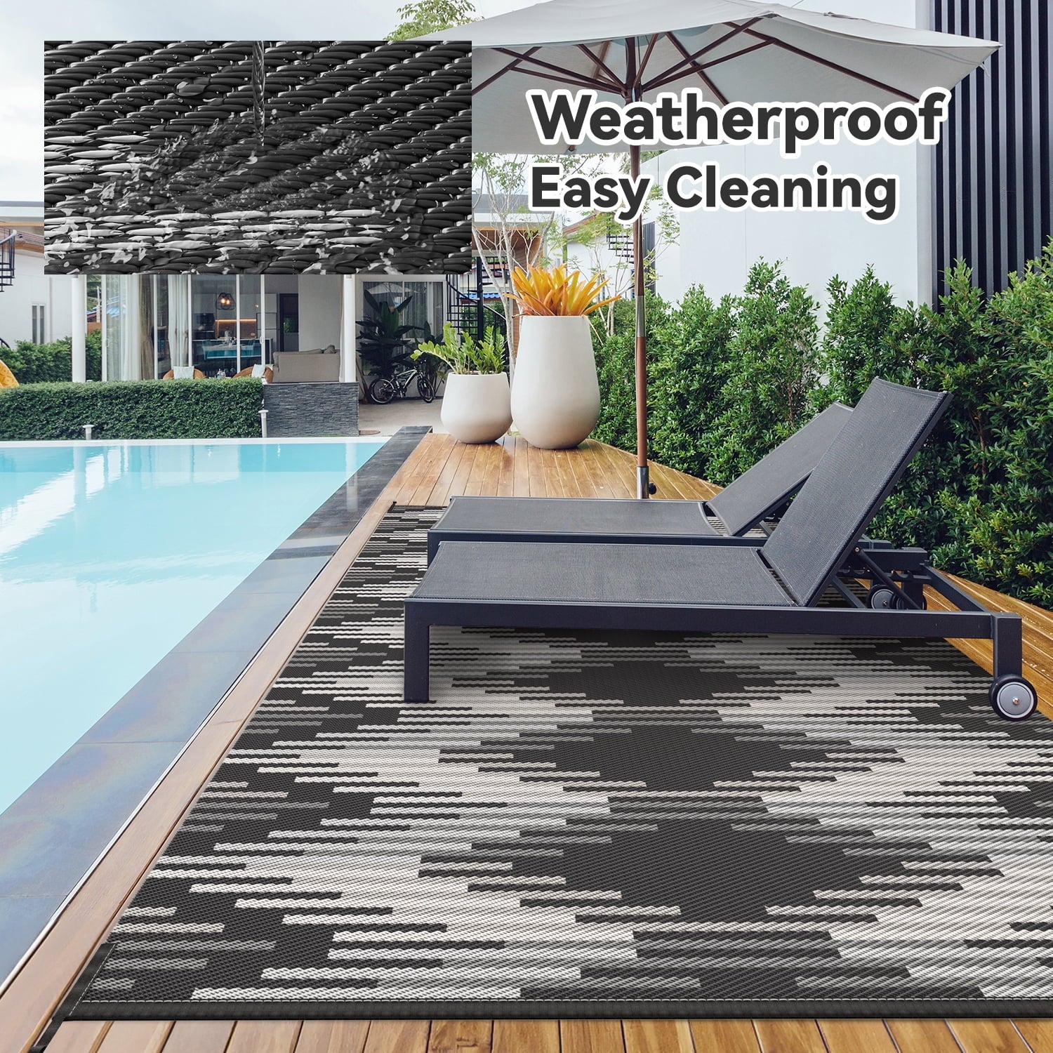 SIXHOME Modern Indoor Outdoor Rug