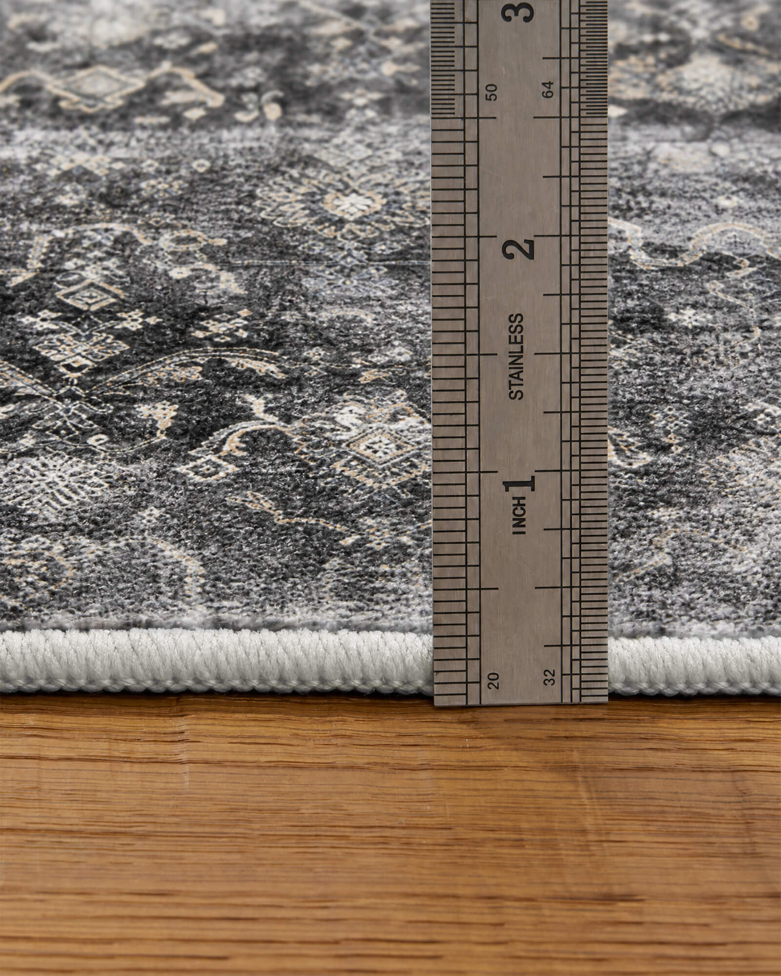 Mirage Washable Area Rug -  Dark Gray