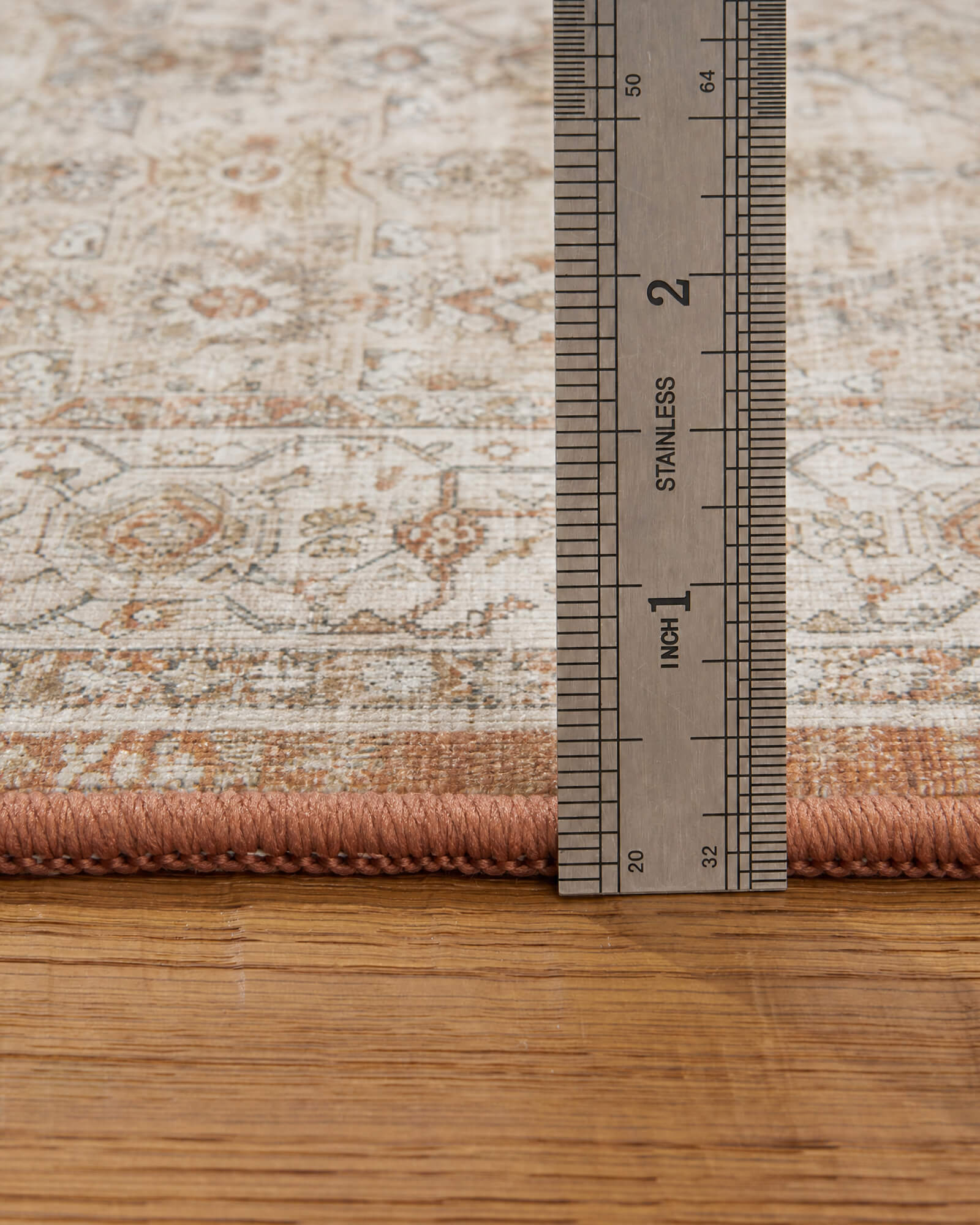 Mirren Washable Area Rug - Light Brown