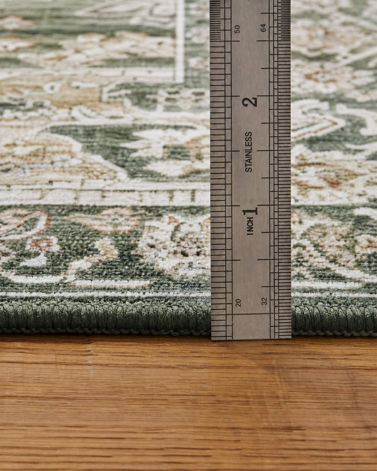 Florelle Washable Area Rug -  Green
