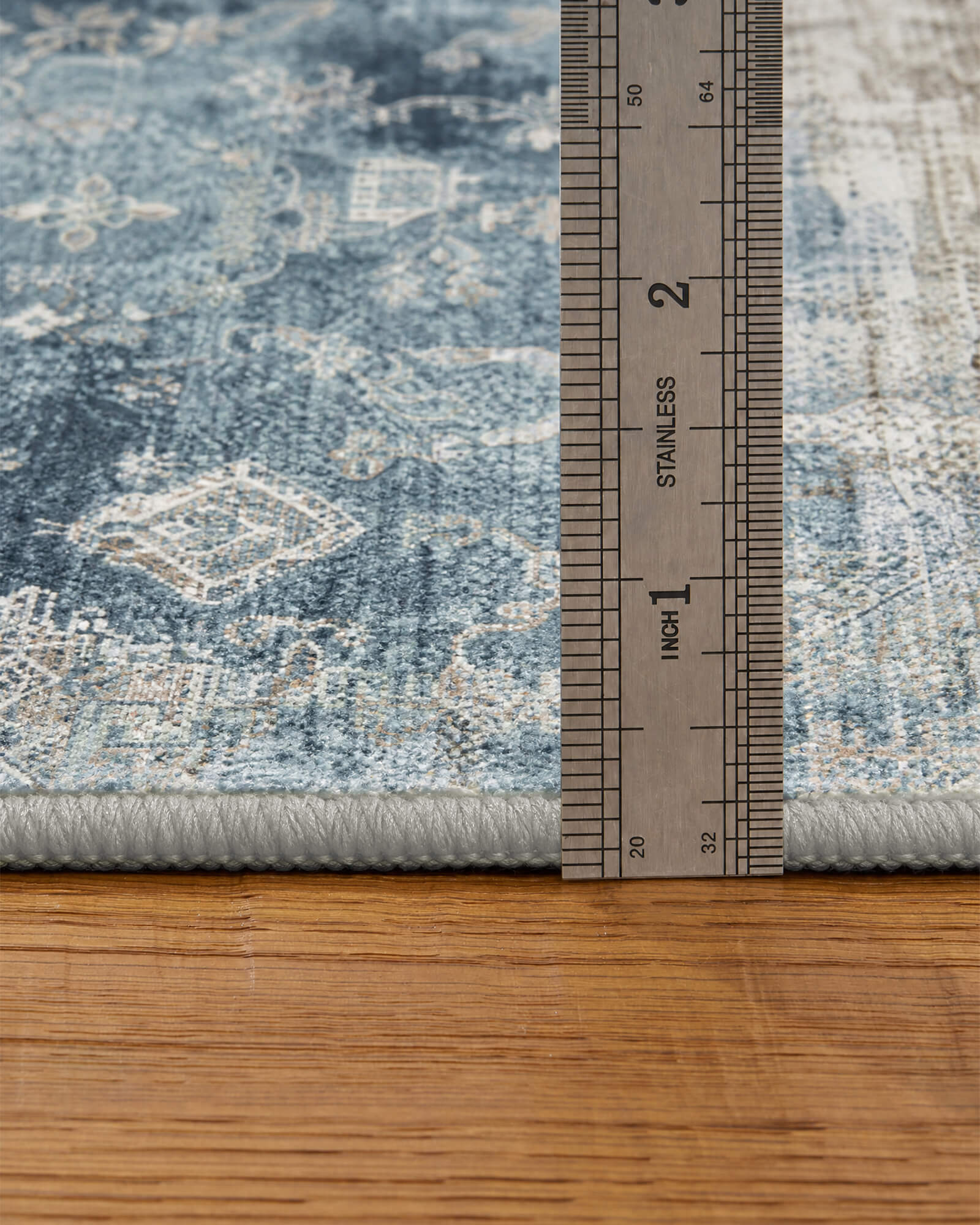 Mirage Washable Area Rug -  Blue