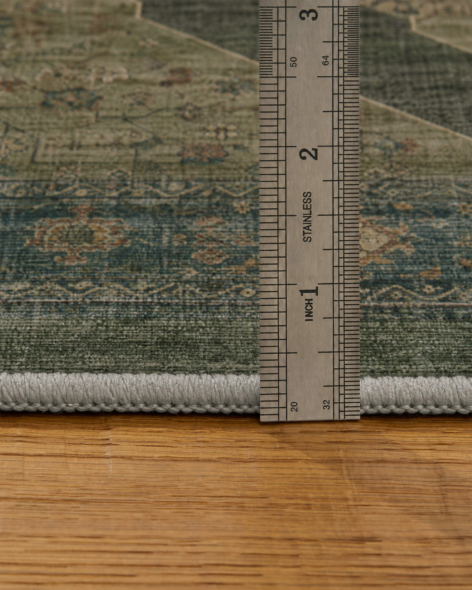 Lunelle Washable Area Rug -  Dark Green
