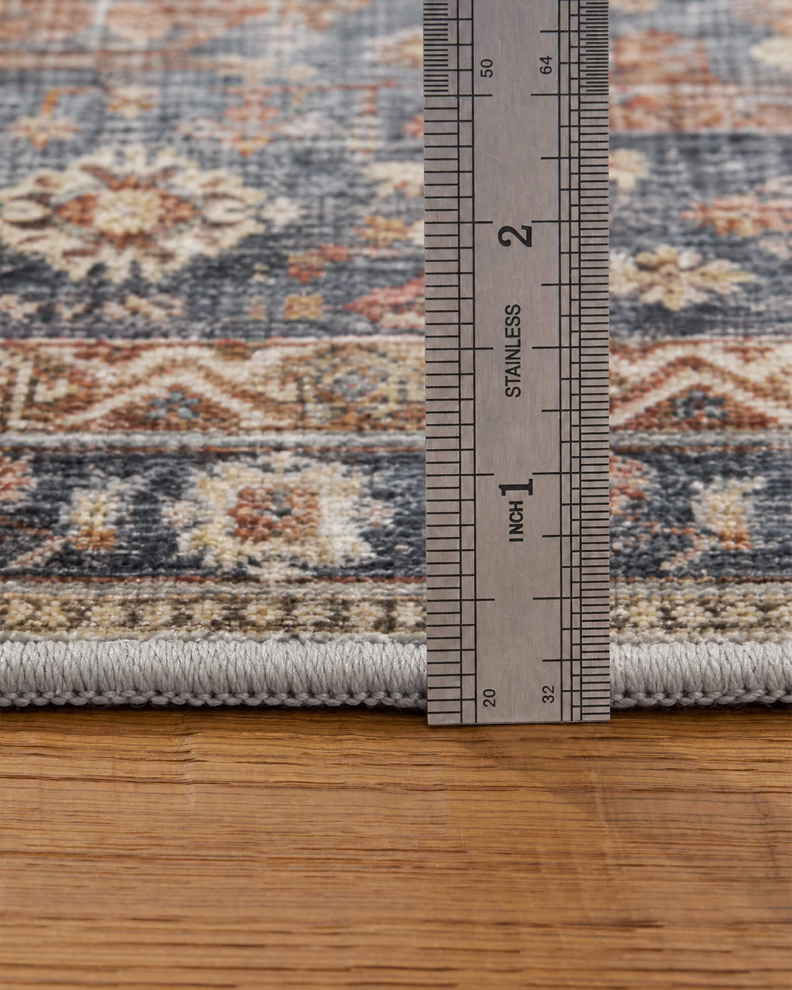 Lunelle Washable Area Rug -  Blue/Orange