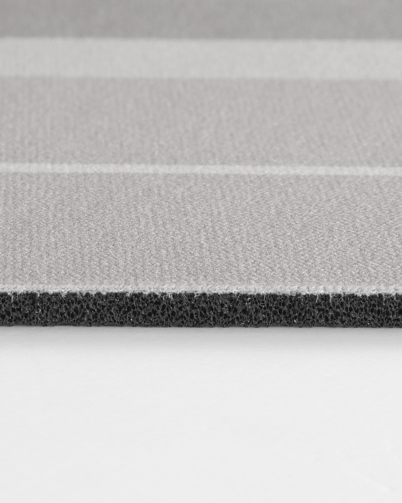 Soft and thin non slip bath mat for bathroom floor, absorbent and pet friendly.