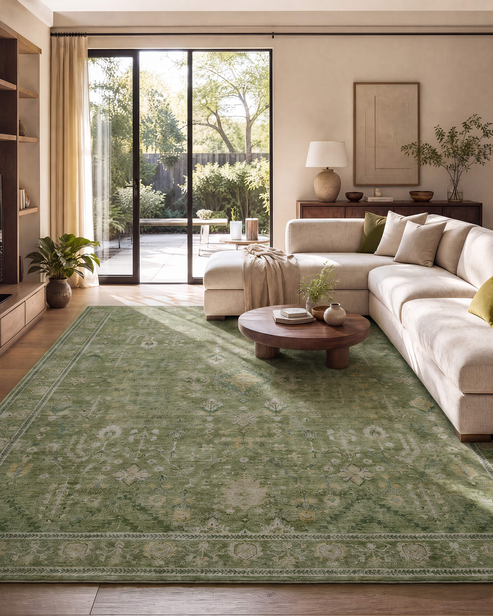 Alfombra grande Selene - Beige/Blanco 